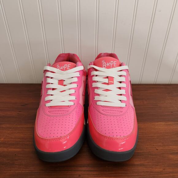 BRAND NEW - DISCONTINUED- A Bathing Ape Bape Road Sta patent leather pink (AA15) - Picture 4 of 12